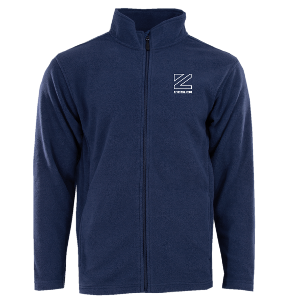 Men's Ziegler Z Icon Outline Fleece Full Zip Jacket Navy