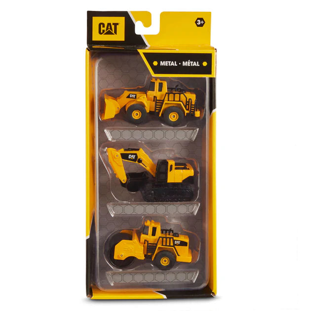 CAT Metal 3 Pack -  Roller/Loader/Excavator