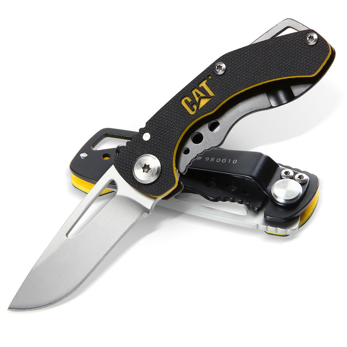 CAT Folding Stainless Back Handle Pocket Knife