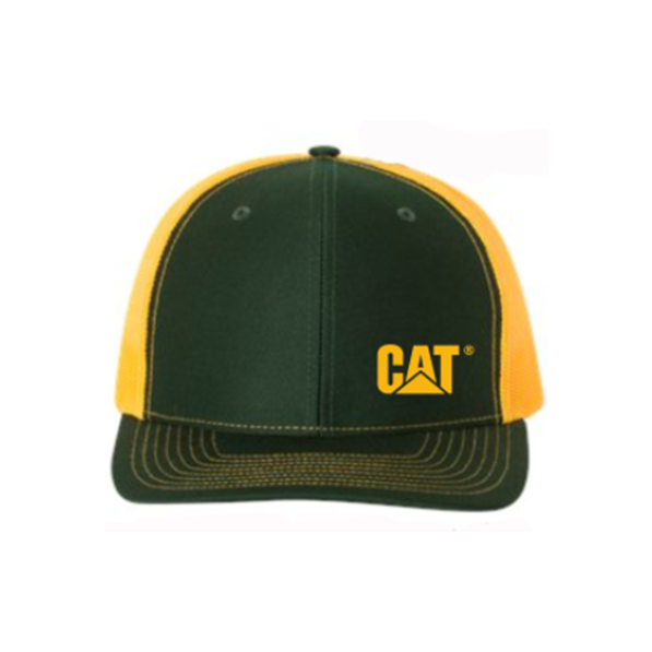 CAT Green and Gold with Gold Mesh GB Packer Hat