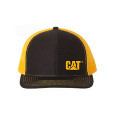 CAT Black and Gold with Gold Mesh IA Hawkeye Mesh Cap