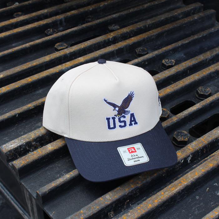 USA Eagle Hat - Navy/Tan