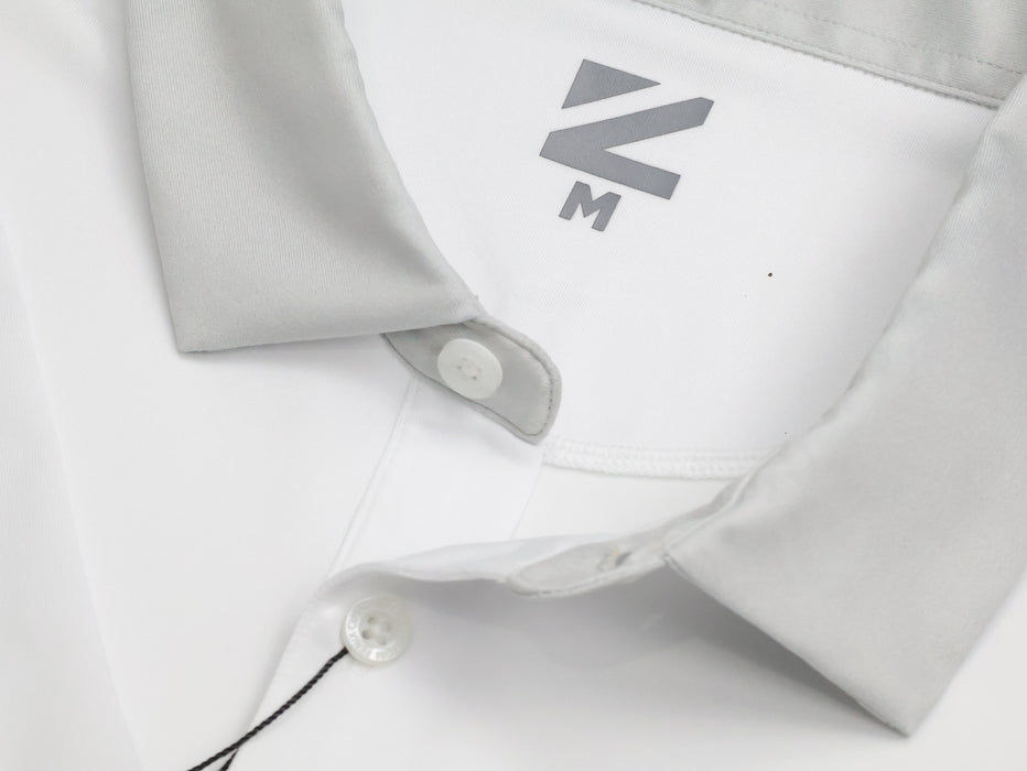 Women's White & Grey Pristine Polo