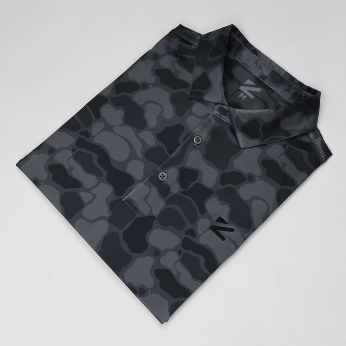 Men's Black Camo Polo