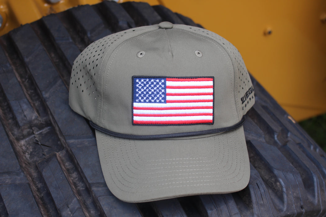 Forest Green Flag Hat