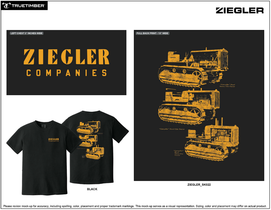 Retro Tractor Tee - Black/Yellow