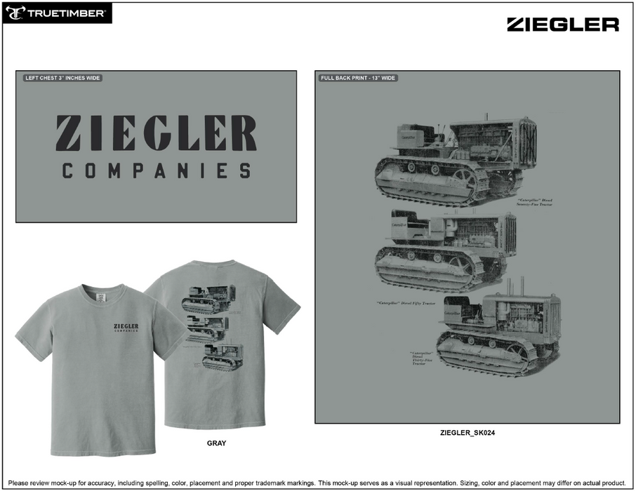 Retro Tractor Tee - Grey/Black