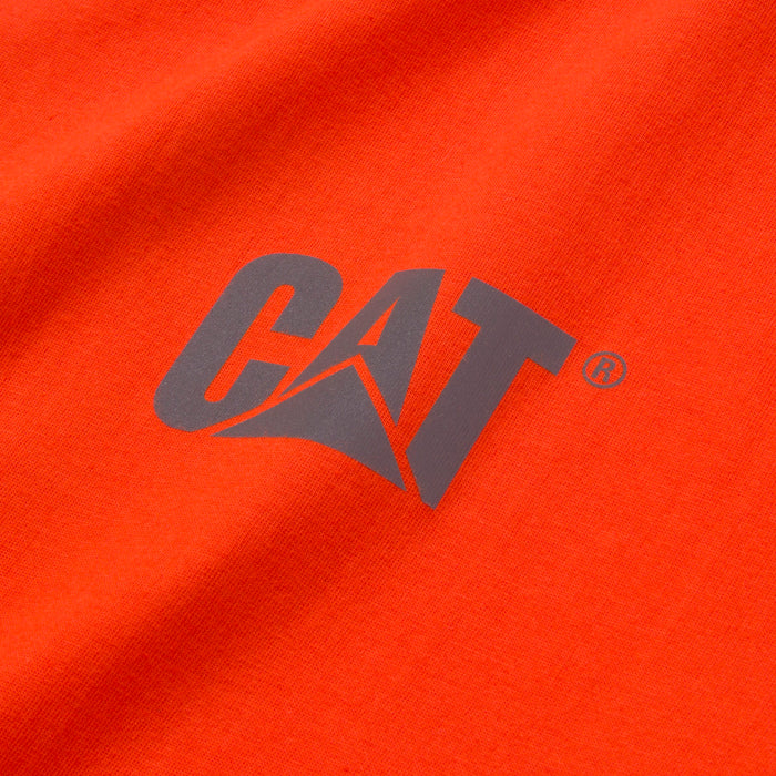 CAT Men's Trademark Logo T-Shirt Tangerine