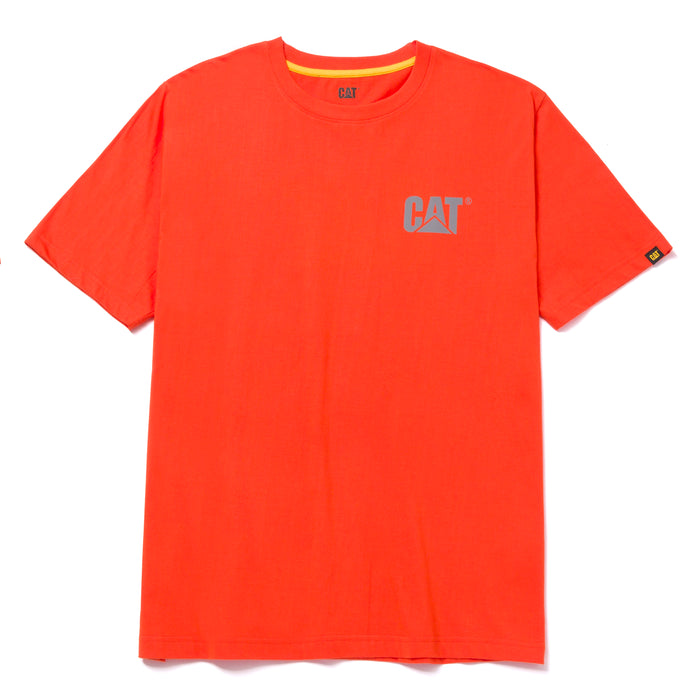 CAT Men's Trademark Logo T-Shirt Tangerine