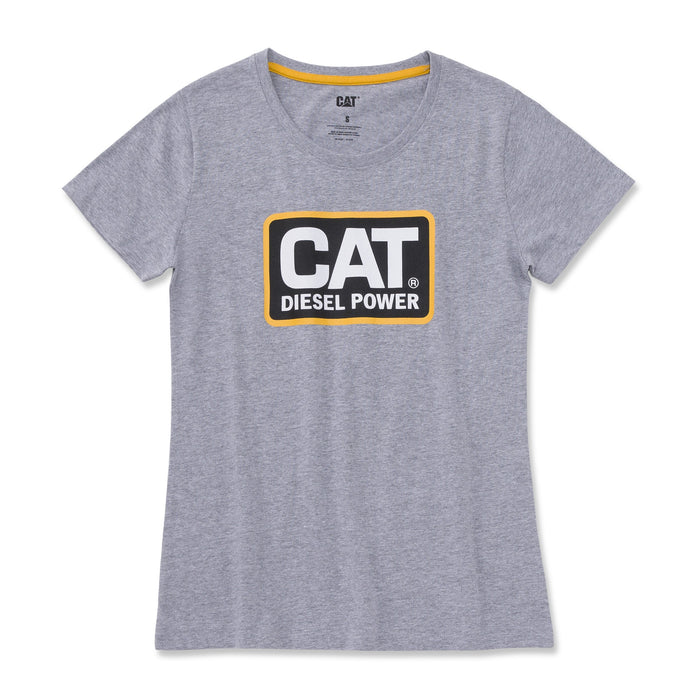 CAT Women's Diesel Power T-Shirt GREY