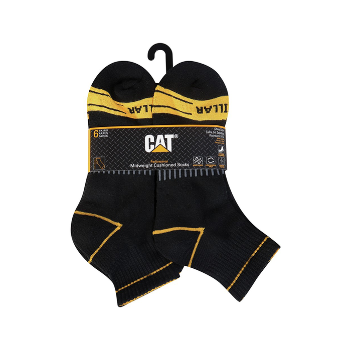 CAT Advanced Half Cushion Quarter Socks (6 Pack - Black)