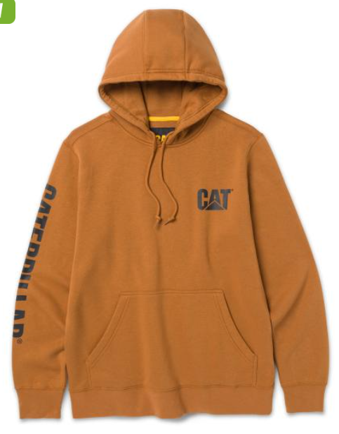 TM Banner Hoodie Bronze - Caterpillar sleeve logo
